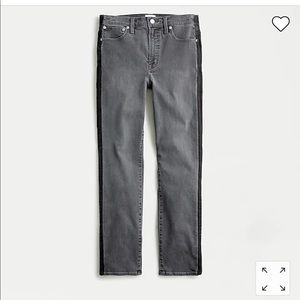 JCrew charcoal grey stripe vintage straight leg jeans